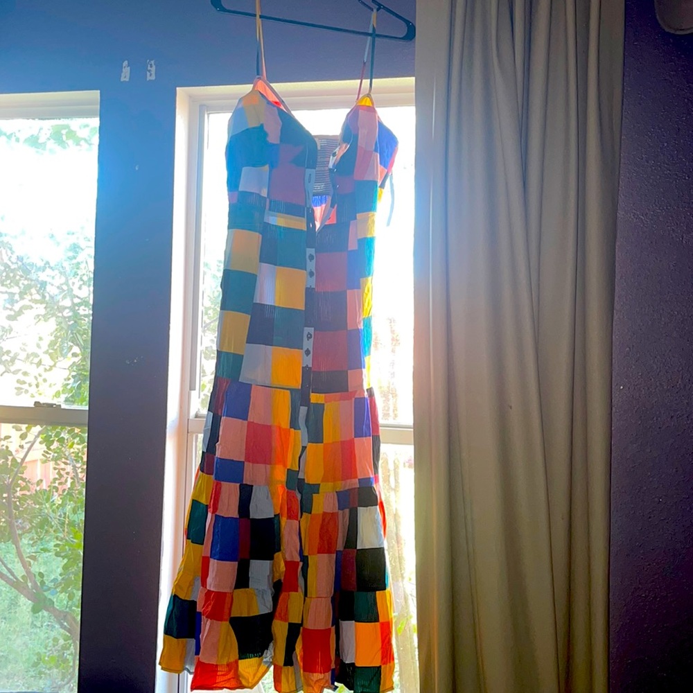 Beautiful bold printed summer vacation dress 100 %COTTON